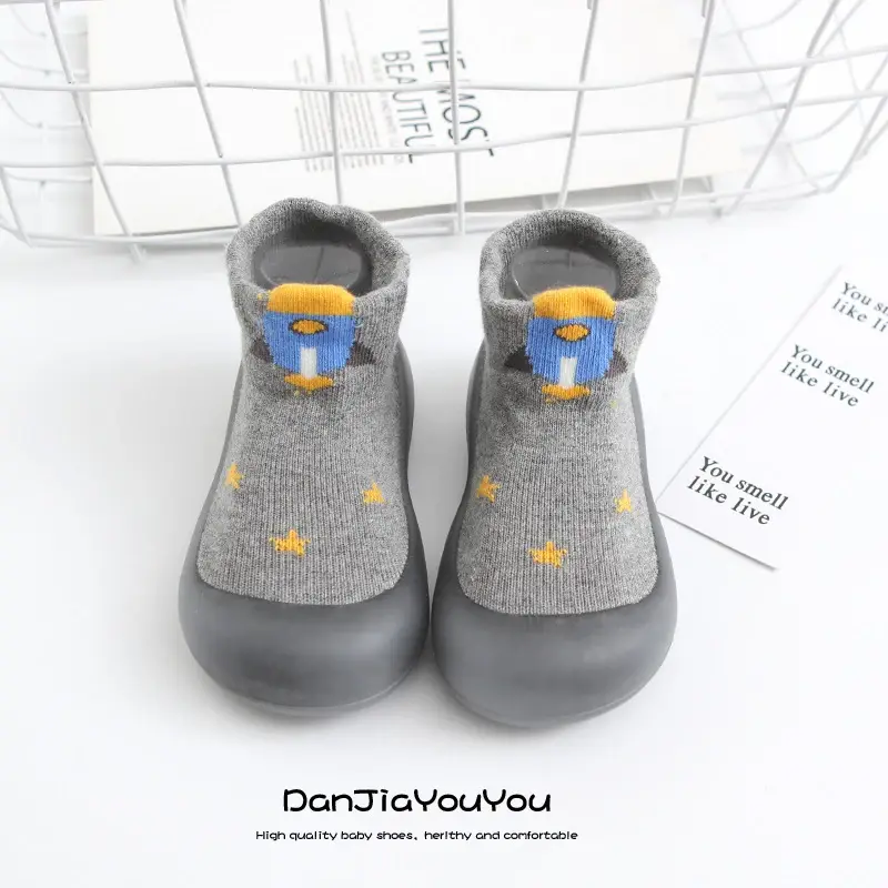 Thumbnail: Baby Socks Shoes Infant Cute Cartoon Kids Boy Shoes Soft Rubber Sole Child Floor