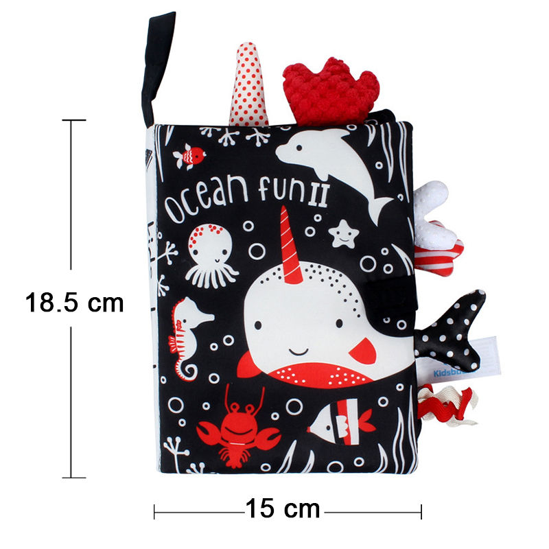 Thumbnail: Premium 3D Animal Tails Sensory Cloth Book | Crinkle Paper & Early Learning