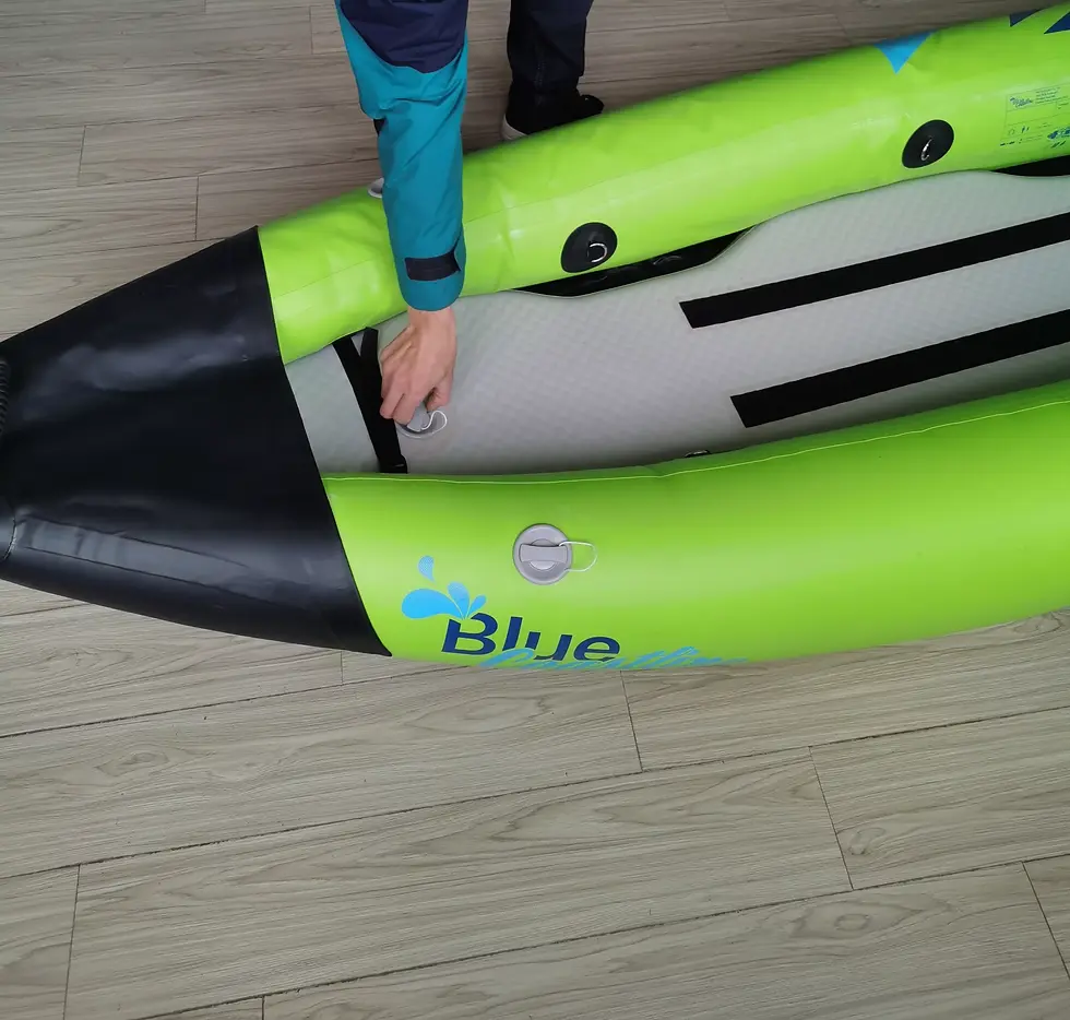 Thumbnail: 2 Person Inflatable Kayak Boat With Skegs & Fin