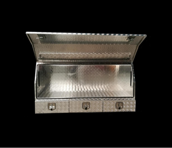 ALUMINIUM CHECKER PLATE TOOLBOX & 3 DRAWERS