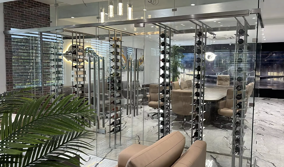 Thumbnail: Custom Glass Wine Cabinets