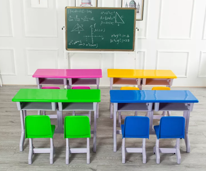 Thumbnail: 6 Colourful Preschool Table & 2 Chairs Sets - Ages 2-5yrs