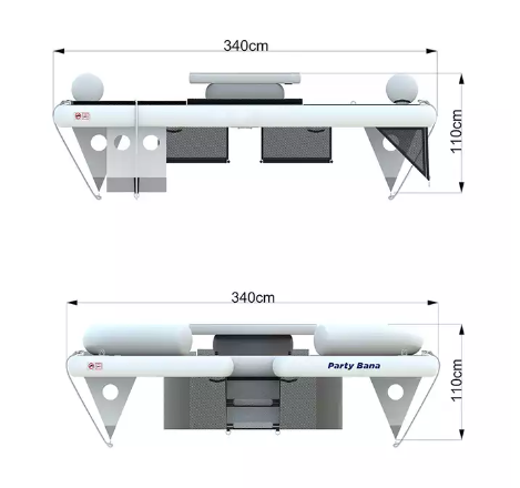 Thumbnail: Adult Size Inflatable Floating Platform & Party Tent Island