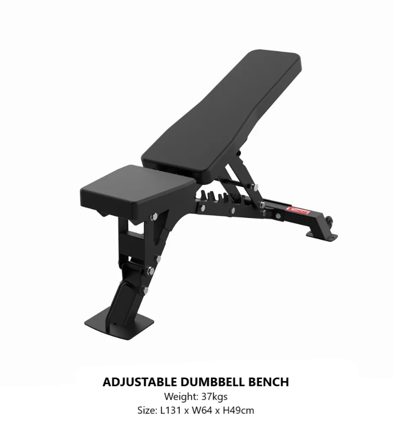 Thumbnail: Adjustable Dumbbell Bench & 20 Pce Dumbbell Set (110kgs)