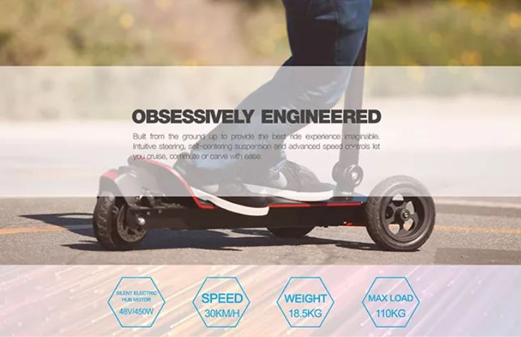 Thumbnail: NEW 3 WHEEL SELF BALANCING FOLDABLE ELECTRIC SCOOTER