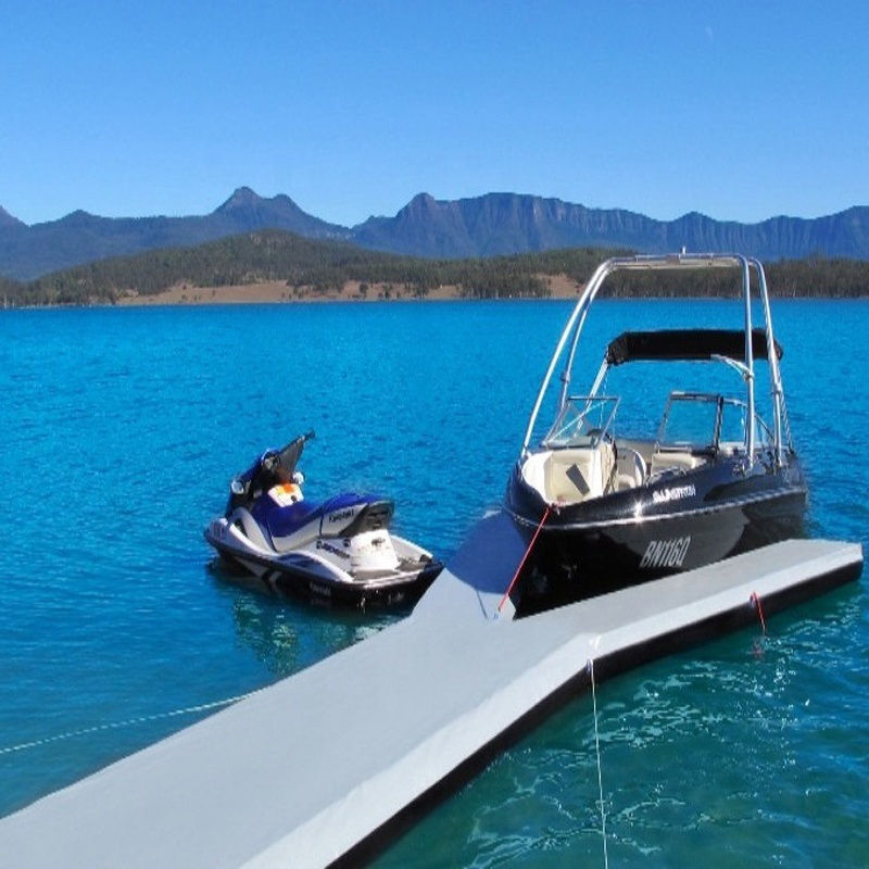 Thumbnail: Easy Portable Inflatable Floating Docks For Boats & Jet Ski