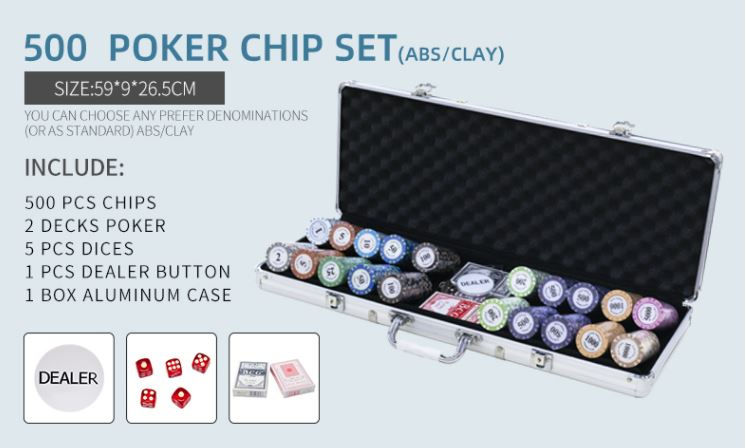 Thumbnail: HIGH GRADE 2 X 500PCE CLAY 14GM CASINO CHIP SETS