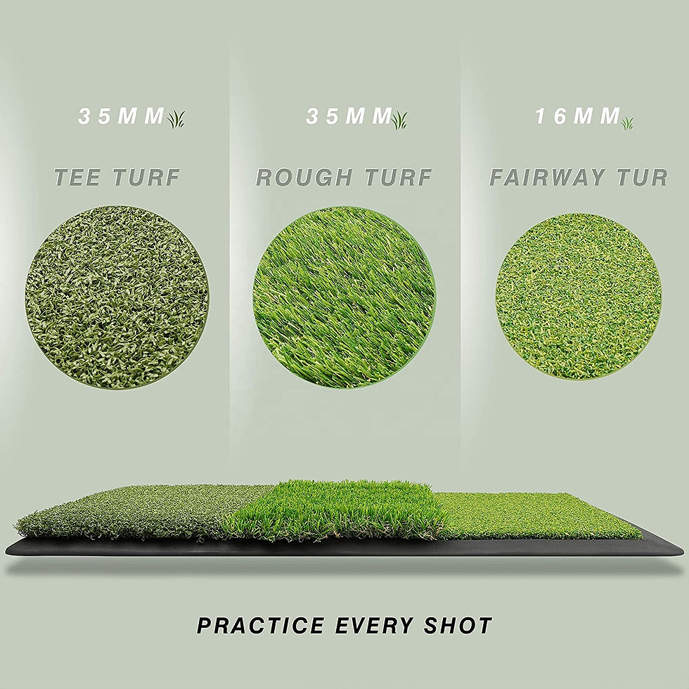 Thumbnail: New Heavy Duty Rubber Base 3-in-1 Practice Golf Hitting Mat