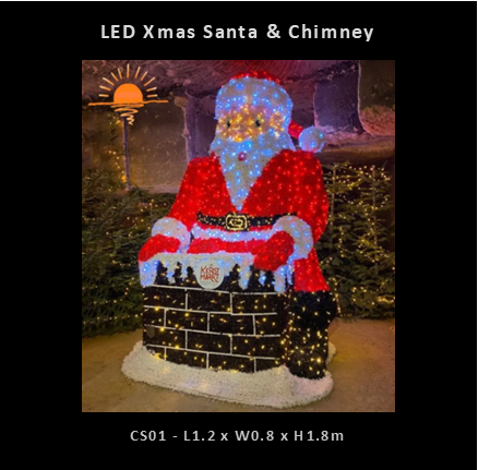 Thumbnail: Large Outdoor LED Christmas Santa Motifs