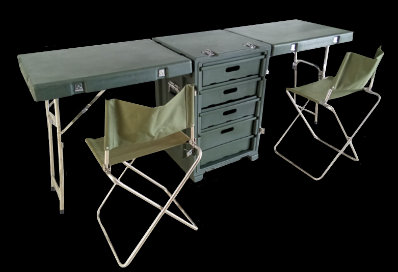Thumbnail: Foldable Table Drawer Chair Set
