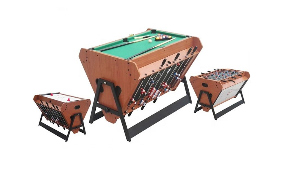 Thumbnail: UNIQUE 4FT ROTATING 3 IN 1 MULTI-SPORTS TABLE