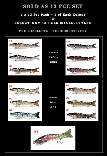 Thumbnail: NEW 13 PCE SET - TOP END 13/14CM VIBRATING BIONIC LURES