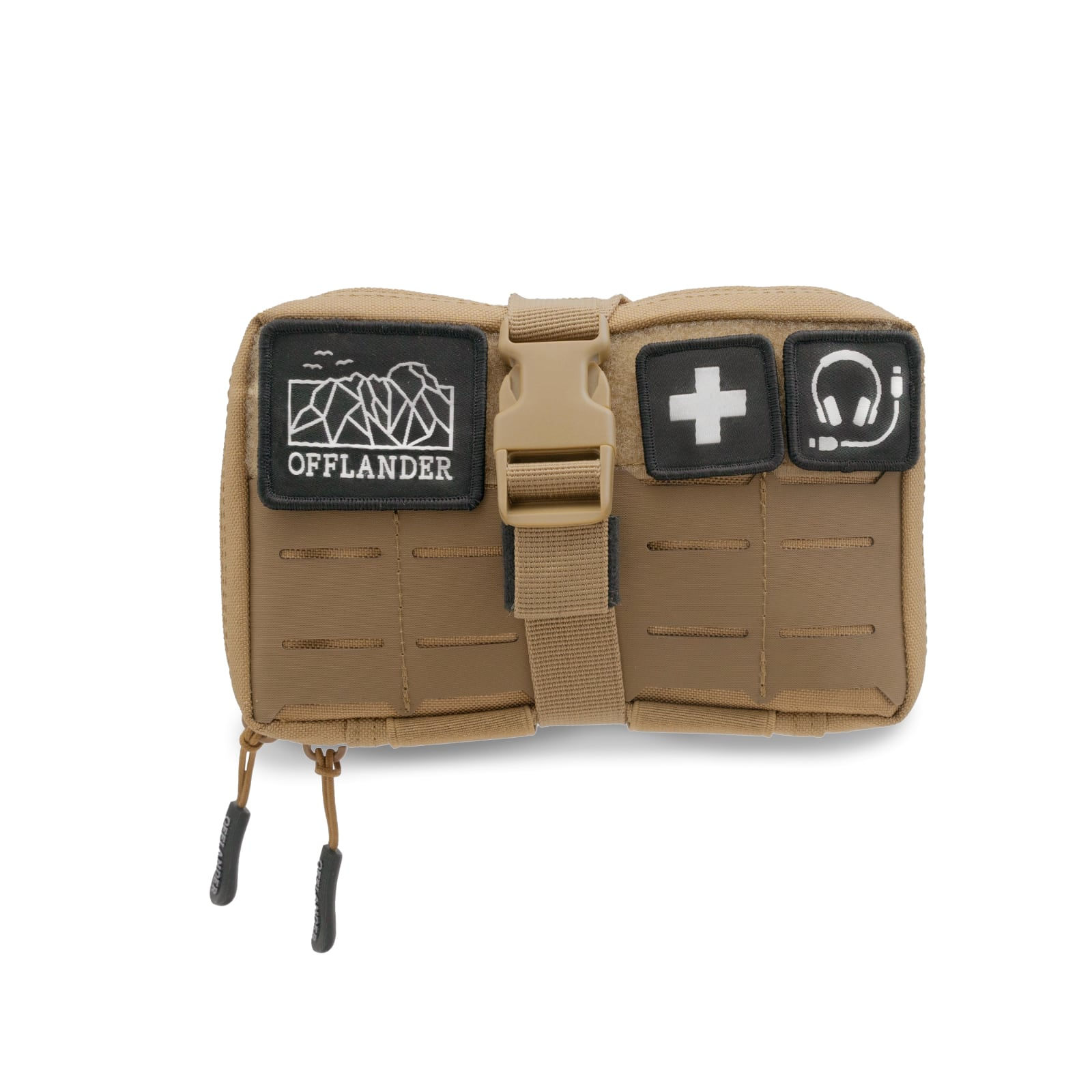 Offlander Taktische Tasche Molle Mit Klett Für Powerbank & Kabel Khaki