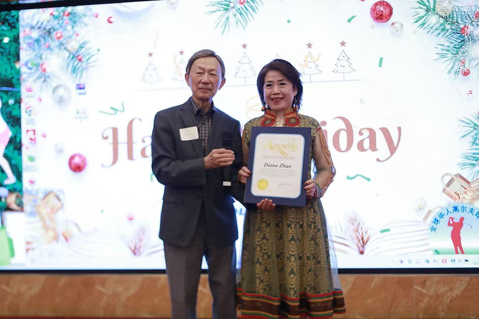 图/赵宏博士与 San Marino前市長Eugene Sun