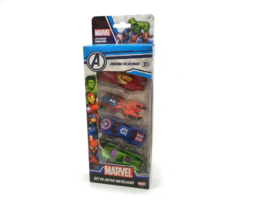 Autitos Metalicos x 4 Marvel
