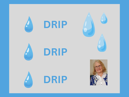 Anointing oil dripping. Drip. Drip. Drip