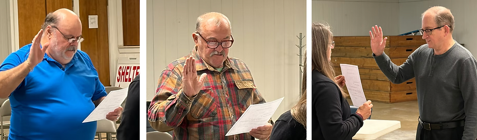 Three new La Cygne council- members sworn into office