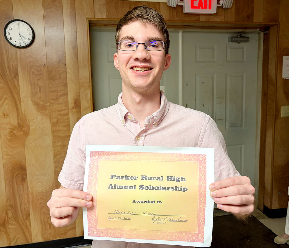 Alexander Kerr received one of the PRHS alumni scholarships.