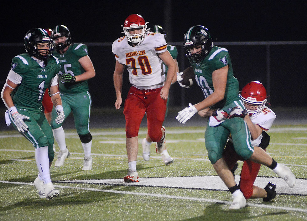 Jayhawk Layne Goodison pulls down Reed Krull.