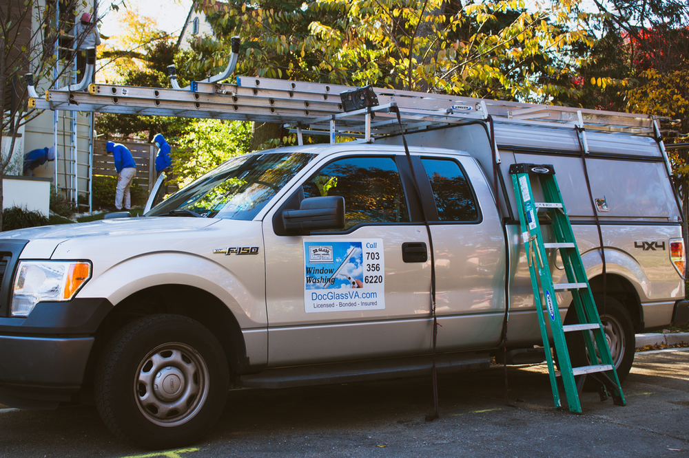 What do professional window cleaners use to clean windows?