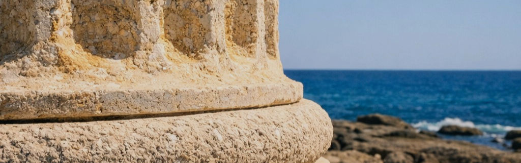 Stone foundation beside the sea for Scripture as the foundation for walking with GOD