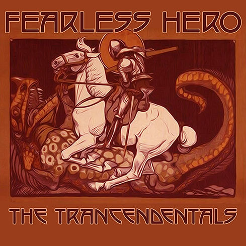 Fearless Hero. A knight fights a dragon on horseback.