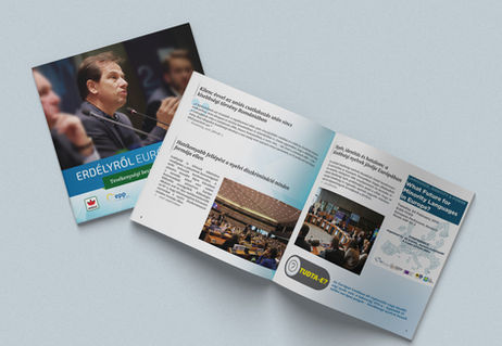Sógor Csaba Európai parlamenti képviselő tevékenységi beszámoló kiadvány design tördelés