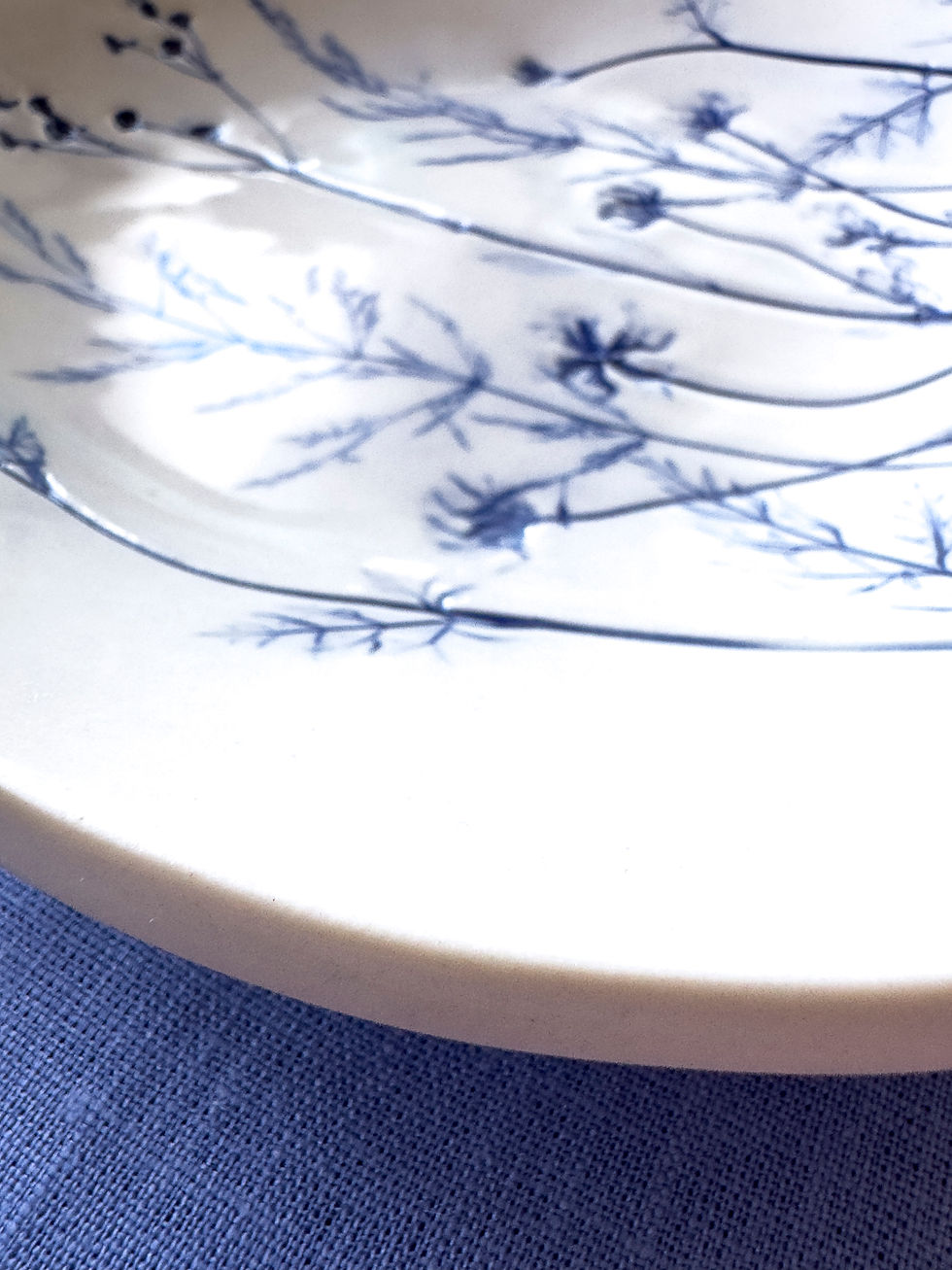 Thumbnail: Pressed Indigo Meadow Bowl