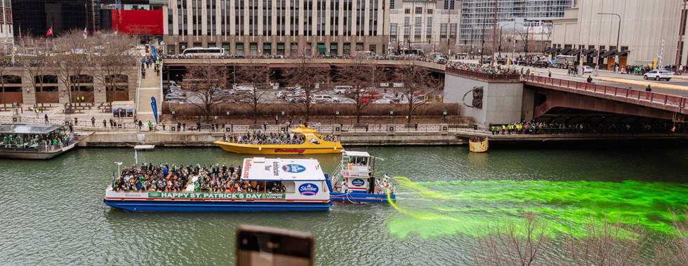 Boat releases green dye into Chicago River during annual St. Patrick's Day celebrations