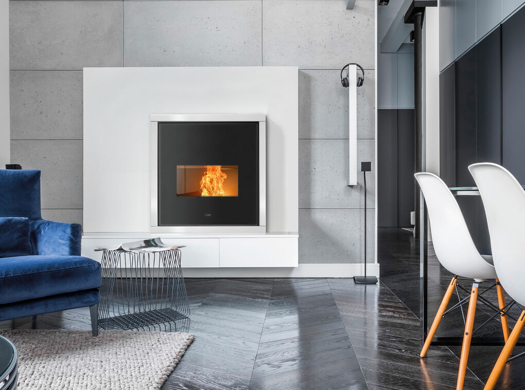 PFP240 GLASS (inc frame) Inset Wood Pellet Boiler/Heater