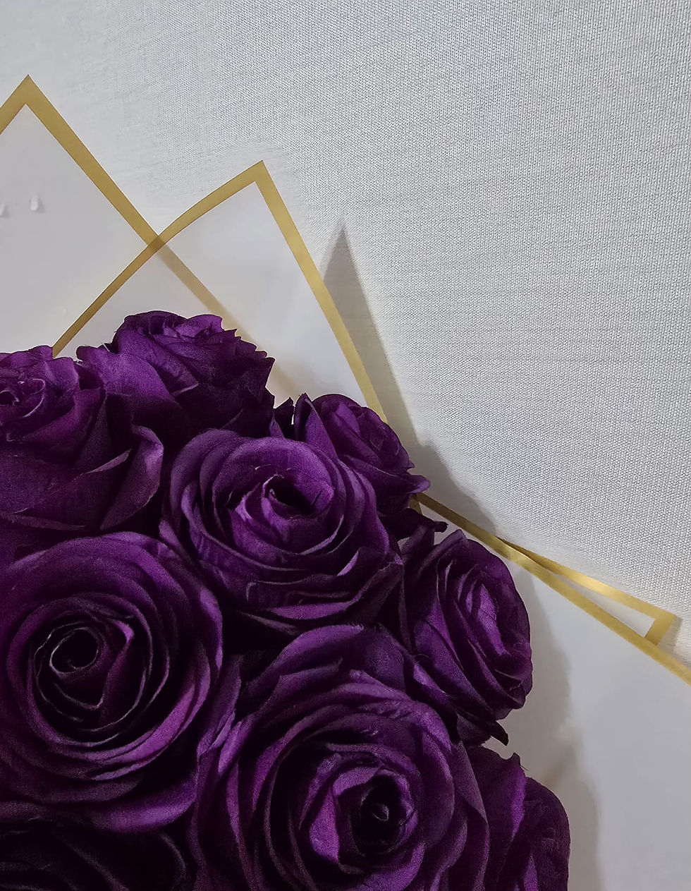 Artificial purple roses   