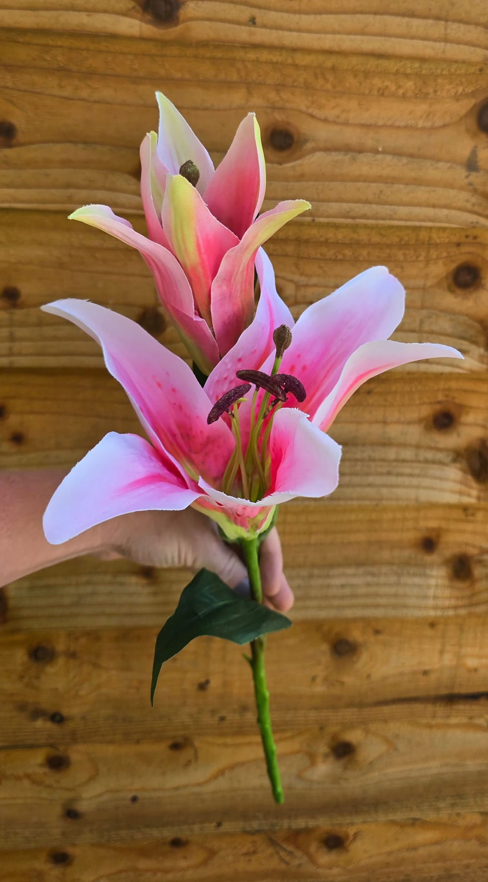 Artifical spray of Stargazer lily 