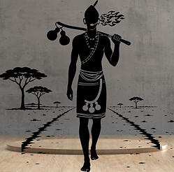 Ilustração do orixá Exú criado pelo Rafael para ilustrar um capítulo do livro Exú de Bàbá Jonathan de Oxum publicado pela editora Crociatti.