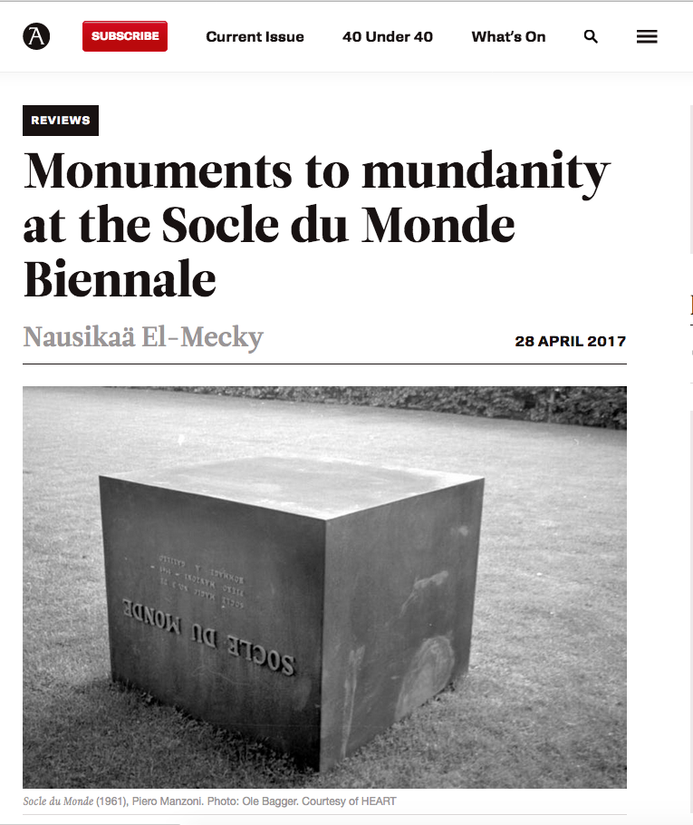 Socle Du Monde Biennale Denmark