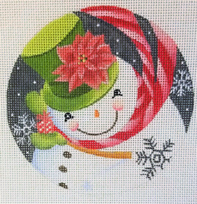 Poinsettia Hat Snowman