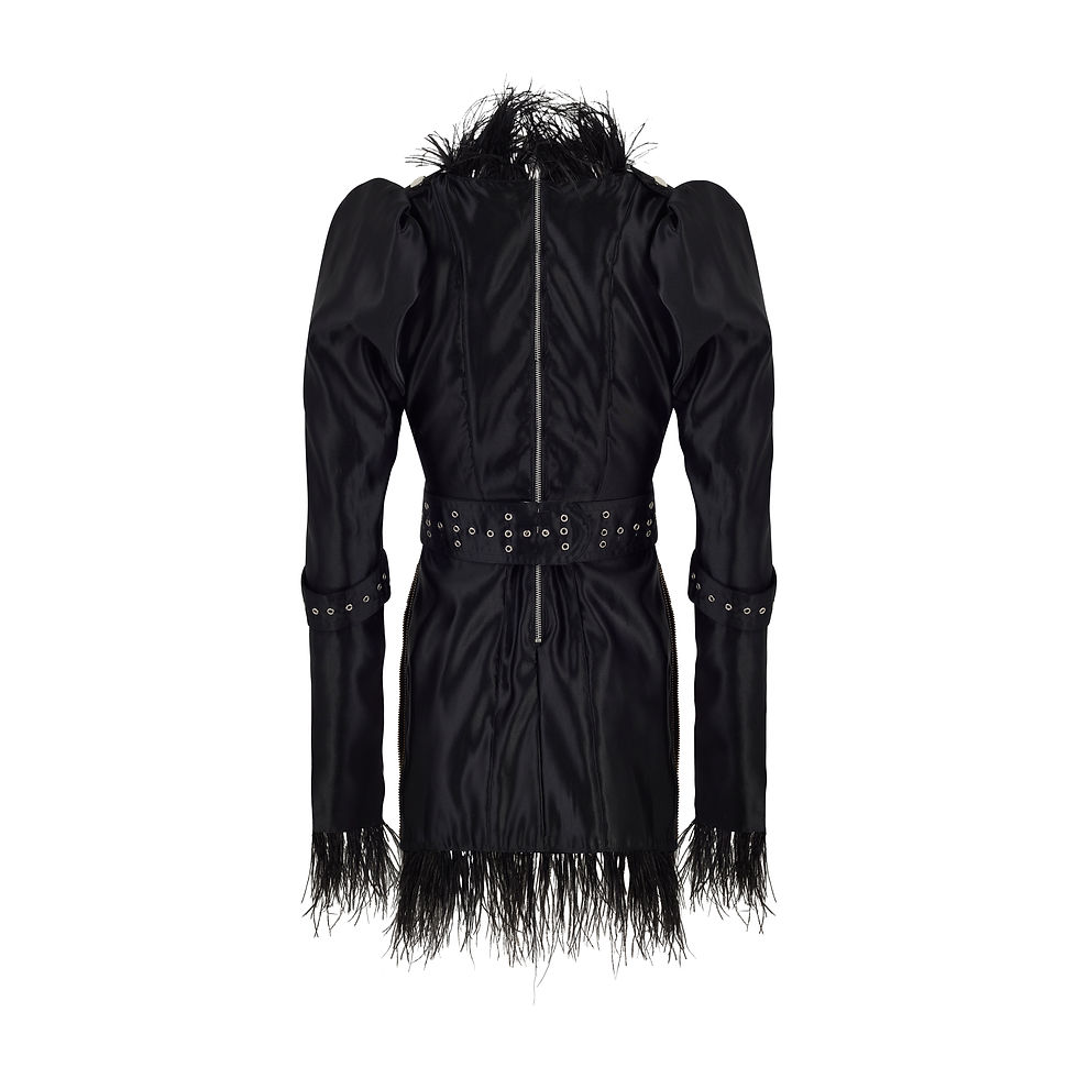 Thumbnail: Feathered mini dress