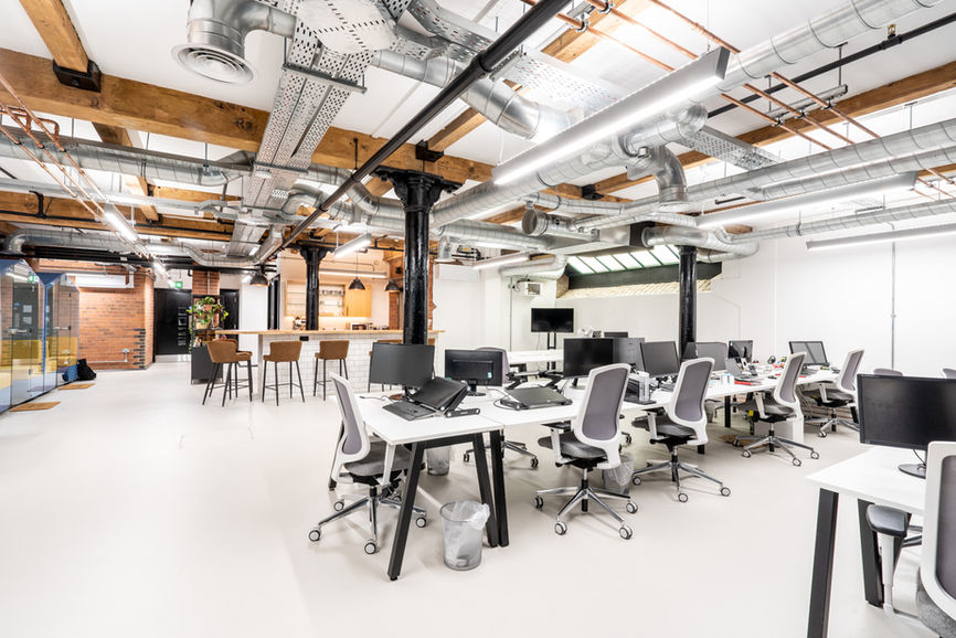 Basement office in listed building