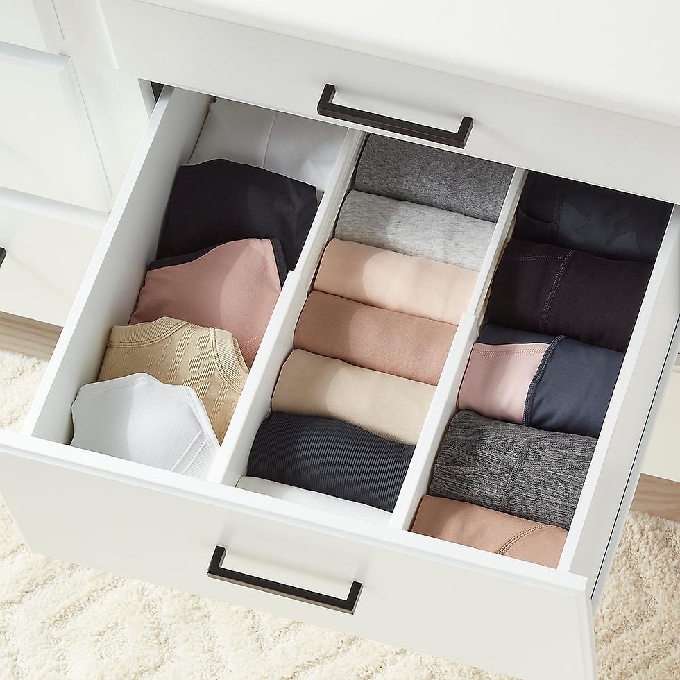 drawer dividers for clothes in dresser