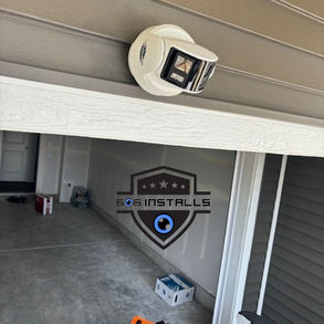 4K Outdoor Dual Lens Security Camera Above Garage