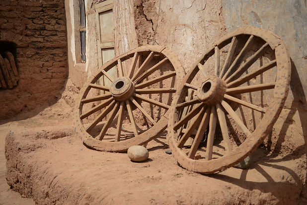 old cart wheel