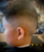 Child's clean fade haircut