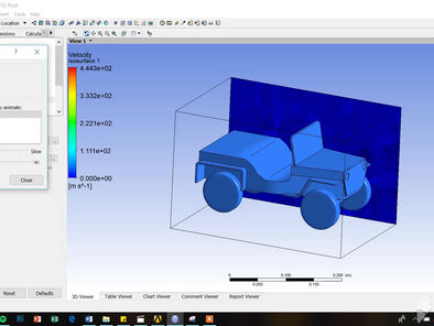 Jeep fluid flow simulation