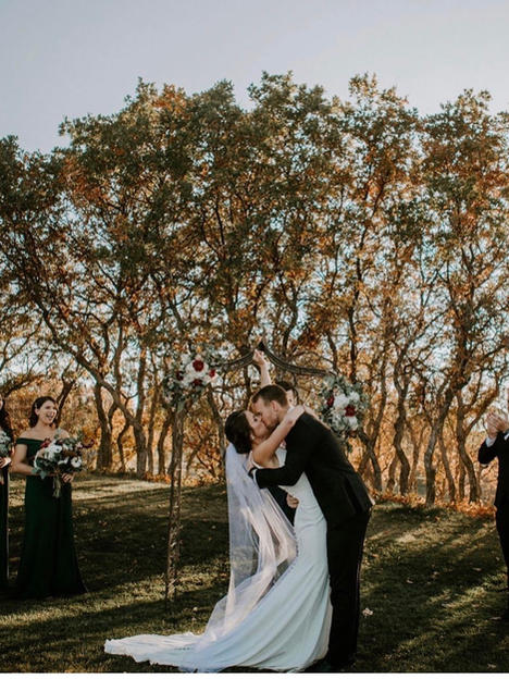 Gina's wedding in Wilderly gown
