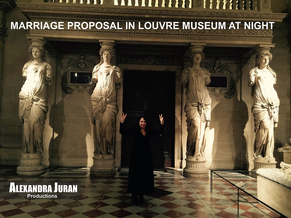 ALEXANDRA JURAN ARTEGO PARIS MARRIGE PROPOSAL LOUVRE