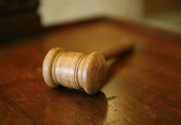 Gavel on desk