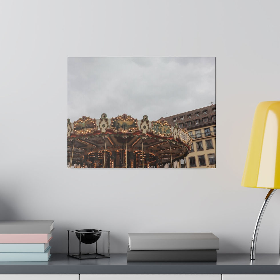 Thumbnail: Strasbourg Carousel on Matte Canvas, Stretched