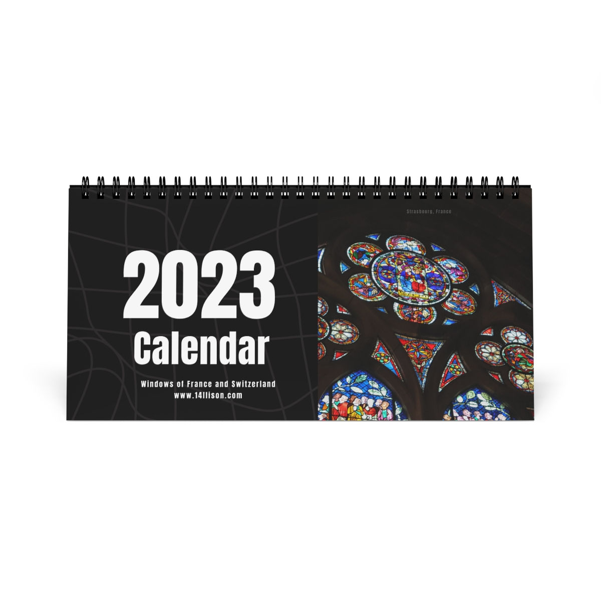 2023 Windows of France and Switzerland Desk Calendar
