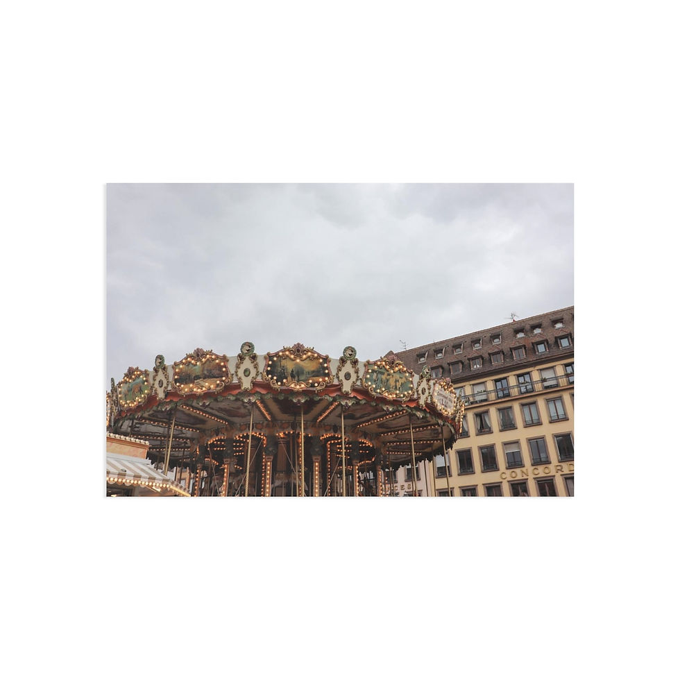 Thumbnail: Fine Art Postcard - Strasbourg Carousel