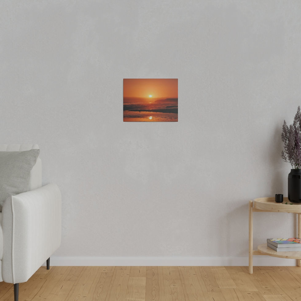 Thumbnail: Newport Sunset on Matte Canvas, Stretched