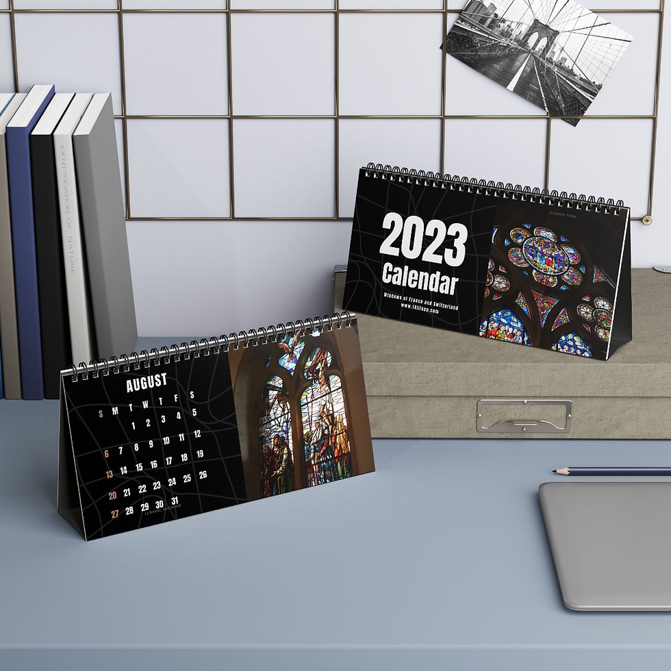 Thumbnail: 2023 Windows of France and Switzerland Desk Calendar